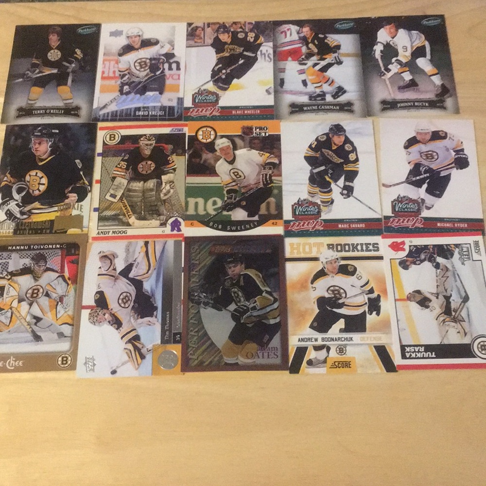Boston Bruins NHL Hockey Collectible Trading Cards